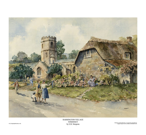 Barrington Village, Somerset - Giclee Open Edition